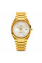 Legacy Men’s Analog Quartz Watch | Octagonal-Inspired Case, Date Display, Luminous-Style Hands & Integrated Metal Bracelet – Gold Case