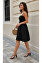 Women's Rope Strap Gipeli Patterned Short Single Jersey Dress - 6