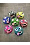 😜   7-Piece Emoji Monster Pillow Set 25 Cm, Round Colorful Character Pillow, Digital Printed - 4