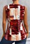 Women's Strappy Round Neck Patterned Single Jersey Blouse - 2
