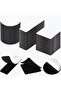 40x60mm 10pcs black Nylon Self Adhesive Round Sticker Hook and Loop Fastener Tape Strong Double Side - 8