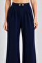 Gold Buttoned Woven Jacket-Pants Set Laz0014 Dark Blue - 4