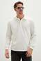 Half Button Polo Collar Pique Sweatshirt - 3