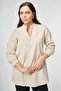 100% Cotton Piece Embroidered Tunic Cream
