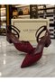 New Season Lace and Embroidery Detailed 3cm Thick Heel Shoes