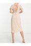 Rochie medie, crem - 2