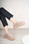 Miraa Design Fur Embroidered Slippers with Velcro Detail - 4