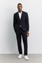 Men's Navy Blue Mono Closure, Pocket Technical Classic Jacket A62Y4009 - 7