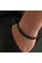 Men's Wicker Mesh Steel Chain Bracelet 6mm (Black) - 2