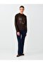 Bitter Brown Floral Patterned Crochet Detailed Knitwear Sweater - 2