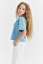 Girl's Waffle Fabric T-Shirt - 4