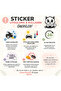 Motorcycle Fender Sticker Set – Turkish Written Stripe, Winged Moon Star and Moon Star Cut Foil 4 Pieces - 3