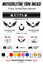 Motorcycle Fender Sticker Set – Turkish Written Stripe, Winged Moon Star and Moon Star Cut Foil 4 Pieces - 2