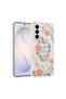 Galaxy S26 Plus Case Flower and Bow Pattern Camera Raised Omsy Premium - 6