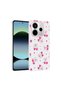 Xiaomi Redmi Note 14 4g Case with Floral and Bow Pattern, Camera Raised, Premium