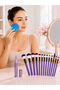 3-Piece Makeup and Skin Care Set, 12-Piece Makeup Brush, Eyebrow Trimming and Silicone Facial Cleansing Cream - 5