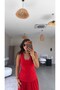 Red Slim Modal Athlete Shalwar Set - 4