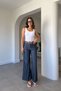 Chain Tensel Wide-Leg Jean- Dark Blue - 2