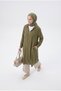 Hooded Zippered Long Wearable Khaki 26Yt556 - 3