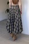 Premium Flawed Plaid Skirt - Khaki - 5