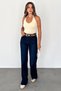 Women's High Waist Wide Leg Palazzo Jean Pants - 2