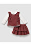 Baby Girl Burgundy Bow Forever Jacketed Cotton 3-Piece Set - 3