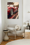 Red Vintage Sports Car Metal Wall Art - 5
