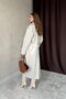 Beige Long Cashmere Belted Coat - 5