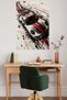 White Red Track Sports Car Splash Metal Wall Art - 5