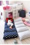 Children's Room Pofidik Folding Floor Cushion Filled with Cotton Air-Permeable Organic Fabric with Zipper 180X55Cm - 2