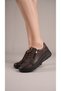 Women's Side Zipper Lace Detailed Orthopedic Sole Casual Shoes Comfortable Mother's Shoes Walking Sneakers