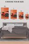 Orange Rear Wing Sports Car Metal Wall Art - 6