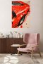 Red Classic Sports Car Abstract Metal Wall Art - 5