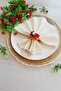 Red Flower Bunch 6-Piece Napkin Rings