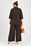 Plus Size Stylish Sporty Wide Cut Women's Top and Bottom Set - 2