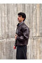 New Season Boxy Fit Faux Men's Leather Jacket Coat - 4