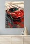 Red Supercar Urban Abstract Metal Wall Art - 4