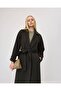 Belted Double-Breasted Cashmere Coat Khaki - 4