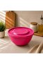 UCSAN PLASTIK Premium 2.7L BPA-Free Food Storage Bowl with Lid | White Kitchen Mixing & Serving Container | Microwave, Freezer & Dishwasher Safe - 3