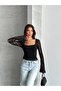 Lace Detailed Square Neck Spanish Sleeve Blouse - 2