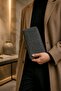 Anthracite Plush Design Zipper Wallet