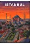 Rectangular Sticker with Hagia Sophia and Istanbul View (17X10 cm) - Suitcase, Luggage, Laptop and Notebook Decoration