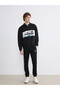 Trendlucky Men's Polo Collar Printed Sweatshirt with a Difference in Color - 2