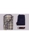 Men's Classic Loose Fit Long Sleeve Checkered Dad Shirt with Pockets