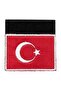 Turkish Flag Embroidery Emblem Rectangular Velcro 5X7 cm