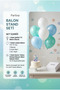 Starfish Themed White and Blue Number Candle and Balloon Stand Set - Birthday Party Decorations (0-9 Years) - 4
