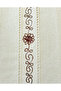 Handmade Tasseled Lace Appliqué Runner, Console, Coffee Table Cover-Natural - 4