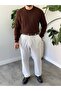 Mira Premium Braided Hair Crew Neck Thick Knit Sweater - 2