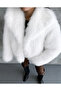 Soft Touch Oversize Premium Fur Plush Coat White