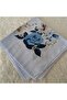 Patterned Stitched Unlined Writing Tulle Yemeni Foulard Scarf 100X100 Cm, Middle Part Empty - 3